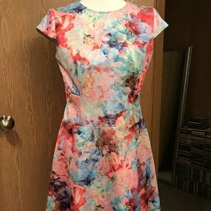 Chetta B Floral Fit-n-Flare Dress